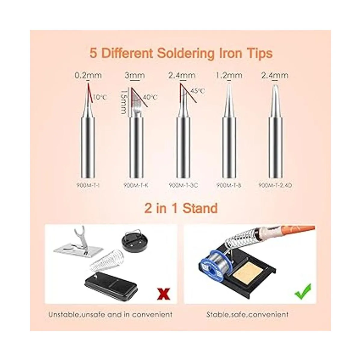 Kit de soldador soldador digital LCD de 80 W de_5