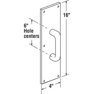 PrimeLine J 4640 Placa de cierre para puerta con mango_2