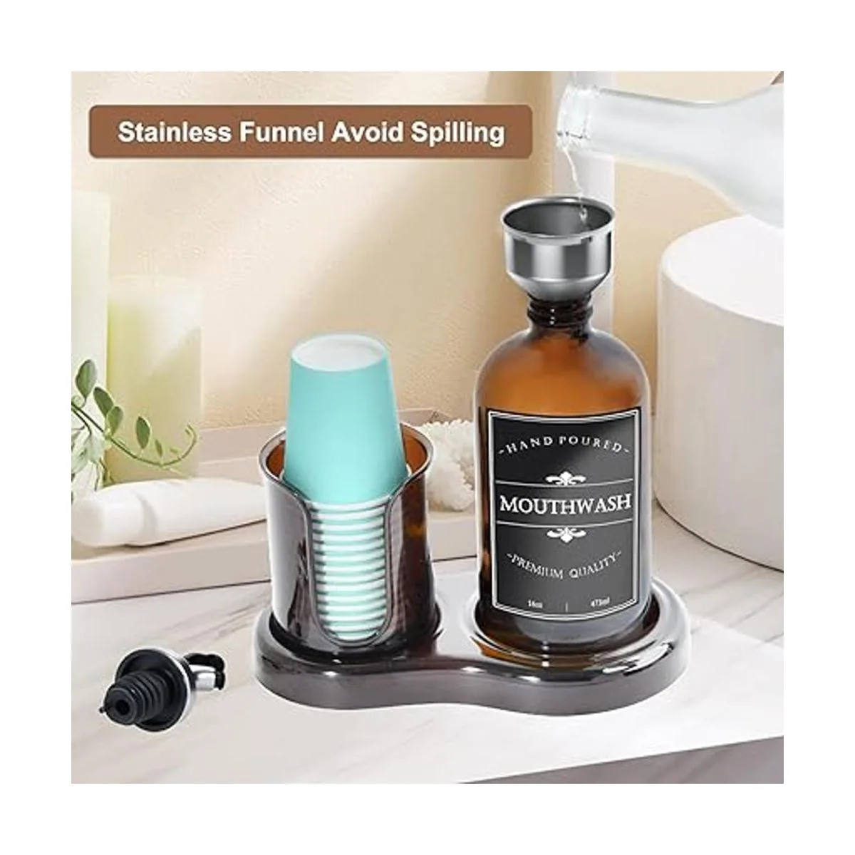 Dispensador de enjuague bucal de vidrio ámbar con_2