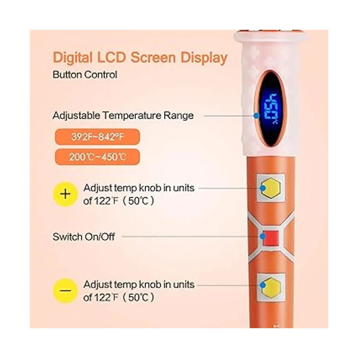 Kit de soldador soldador digital LCD de 80 W de_2