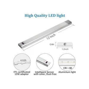 WOBANE Barra de luz LED enchufable con adaptador ETL_5