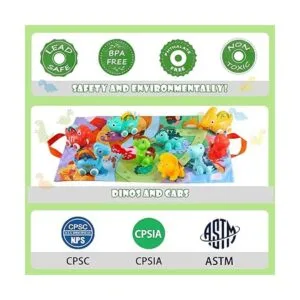 ALASOU Juguetes de coche de dinosaurio para niños y niñas_5