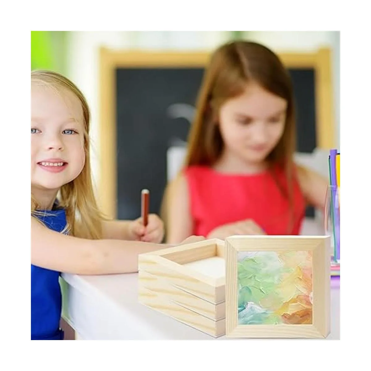 FSWCCK 10 tableros de madera de 5 x 5 pulgadas lienzo de_6