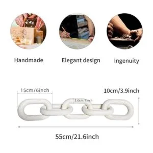 linsuo Decoración de eslabones de cadena de madera 5_3