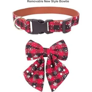ADOGGYGO Collar de perro de Navidad con corbatín collares_6