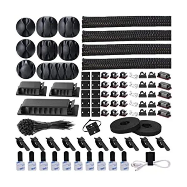 Kit de gestión de cables de 192 piezas funda organizadora_1