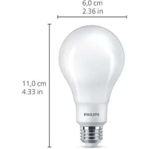 Philips LED Esfera blanca sin parpadeo A19 regulable_3