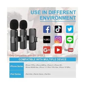 Micrófono inalámbrico para iPhone iPad micrófono Lavalier_2