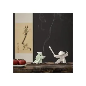 LYART Estatua de guerrero para mascotas accesorios de_5