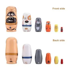 Yoption Juego de 6 muñecas rusas de anidación hechas a_3