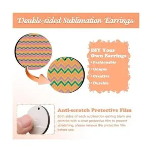 ZOCONE 60 Pcs Sublimation Earrings Blank Earring Blanks_3