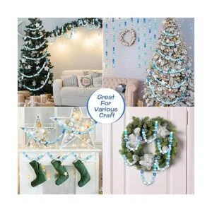 200 cuentas de madera de Navidad copos de nieve de_7