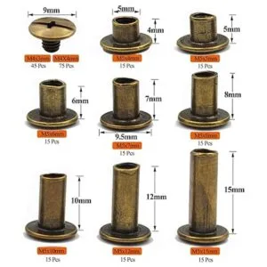 de 120 tornillos de encuadernación de metal bronce Chicago_2