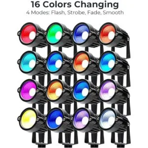 Luces de Navidad para exteriores 5 W CA 120 V RGB de_4