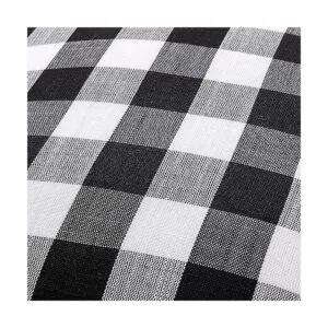 Juego de 2 fundas de almohada de otoño a cuadros negros y_3