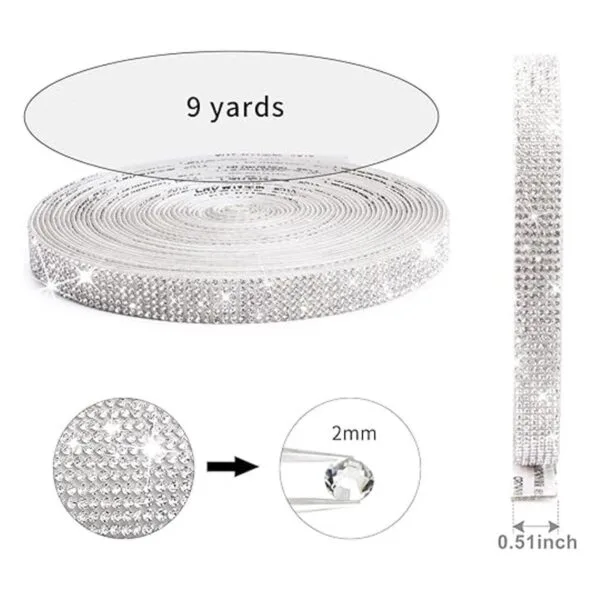 Tiras autoadhesivas de diamantes de imitación de cinta de_6