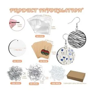 ZOCONE 60 Pcs Sublimation Earrings Blank Earring Blanks_2