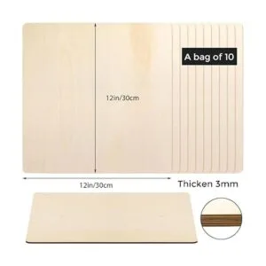 FSWCCK Paquete de 10 hojas de madera de madera_2