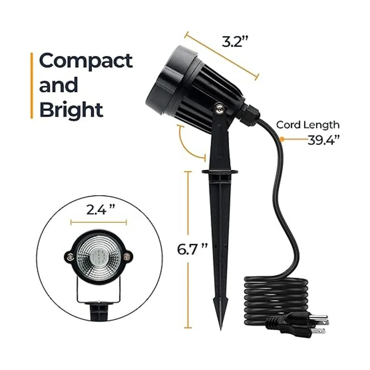 Luces de Navidad para exteriores 5 W CA 120 V RGB de_3