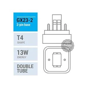 4 unidades de 13 vatios doble tubo de 2 pines GX232_3