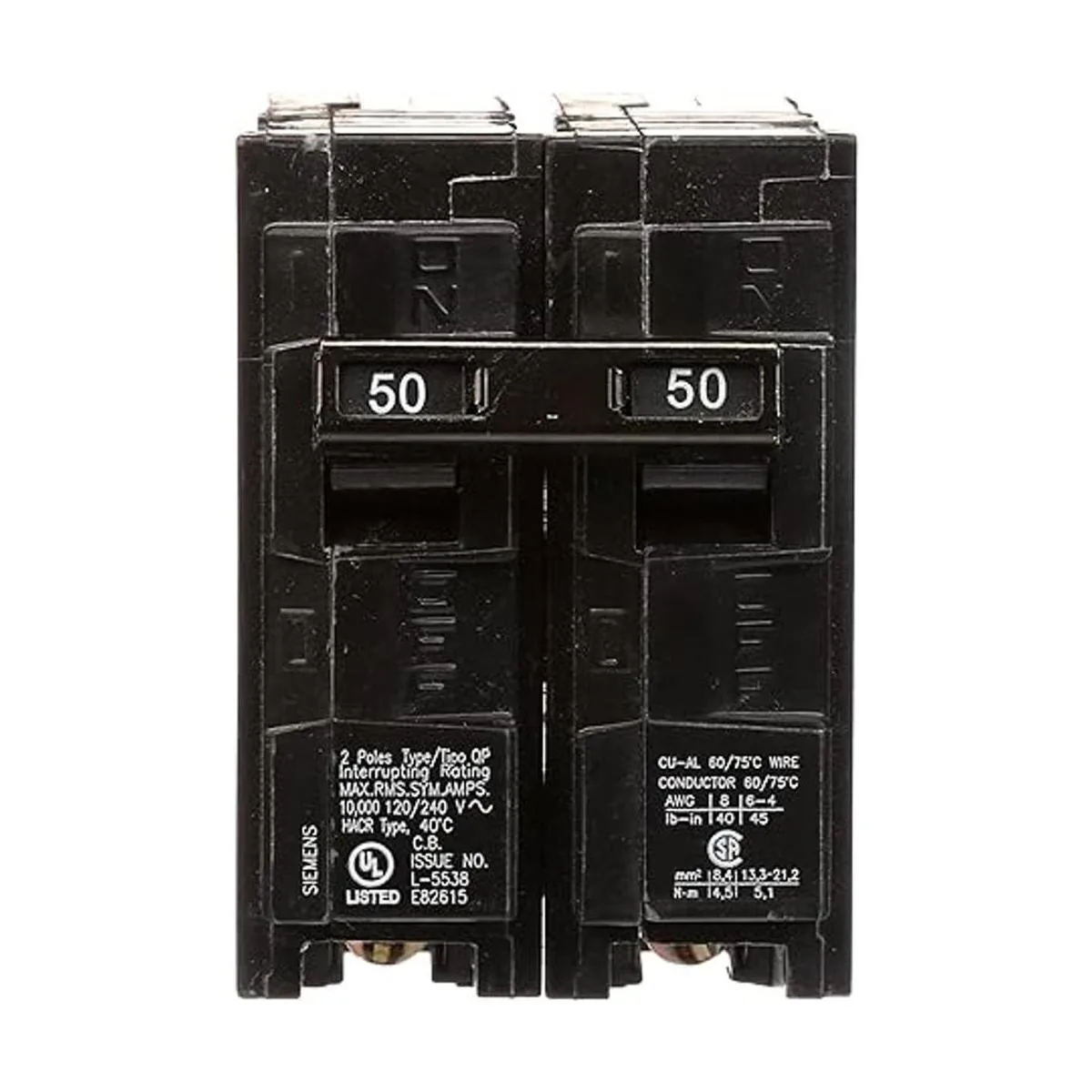 Q250 Interruptor de 50 amperios de doble polo tipo QP_2