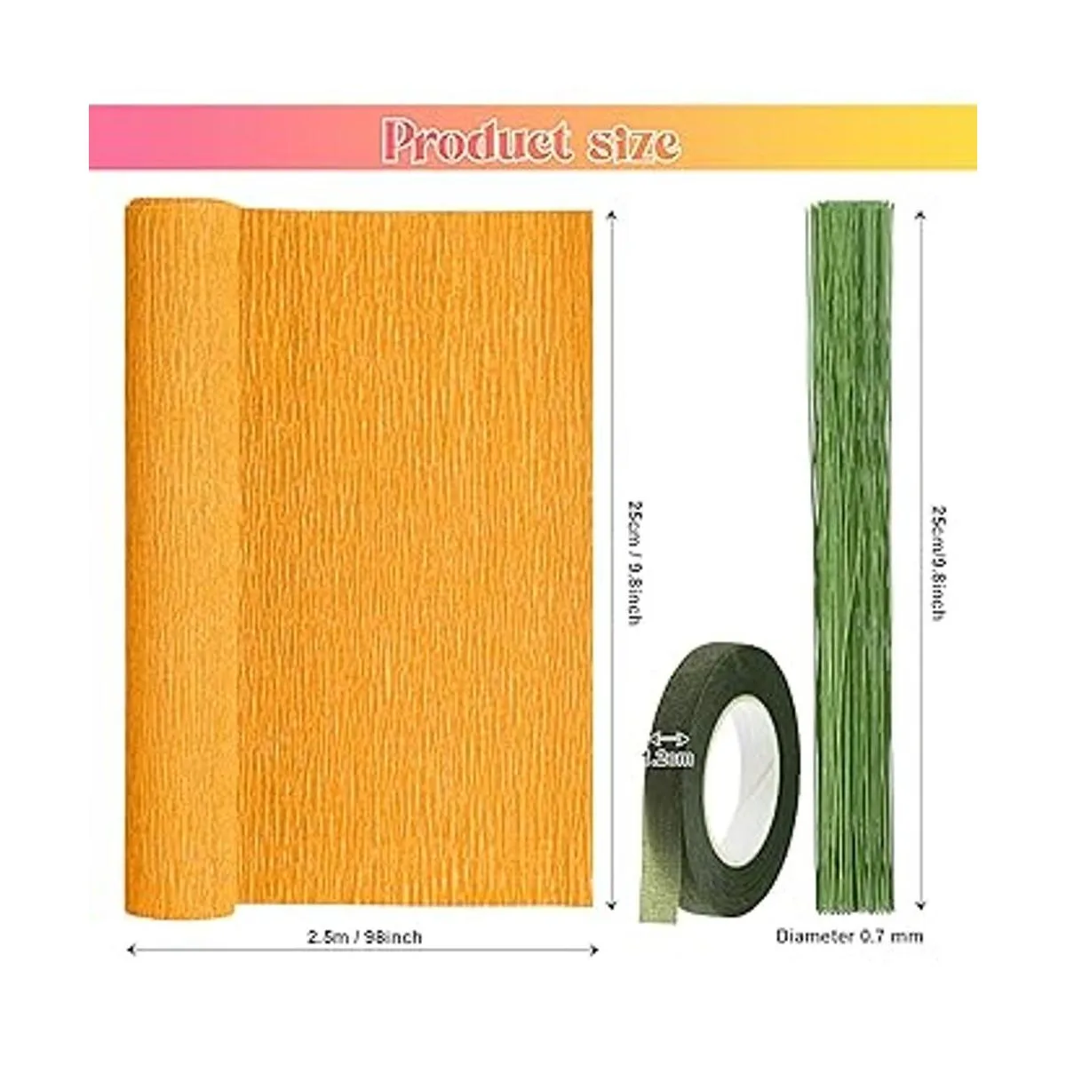 Gersoniel 57 piezas de papel crepé para bricolaje 6_2