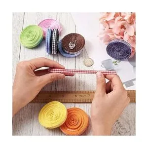 Craftdady 10 rollos de cinta de guinga a cuadros de 14_6