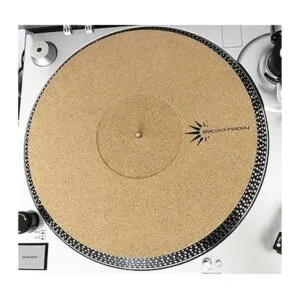 Alfombrilla de corcho antiestático para tocadiscos de_4