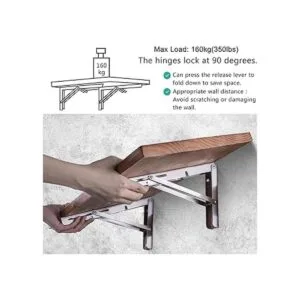Pynsseu Soportes plegables para estante de 16 pulgadas_3