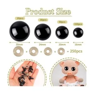 UPINS 500 piezas de ojos de seguridad grandes de 16 a_2
