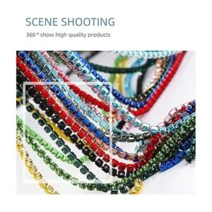 Towenm 1 rollo de cadena de diamantes de imitación de 10_6