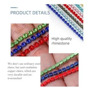 Towenm 1 rollo de cadena de diamantes de imitación de 10_5