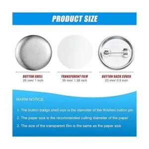 600 piezas de suministros para hacer botones en blanco_2
