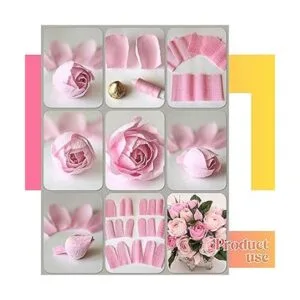 Gersoniel 57 piezas de papel crepé para bricolaje 6_4