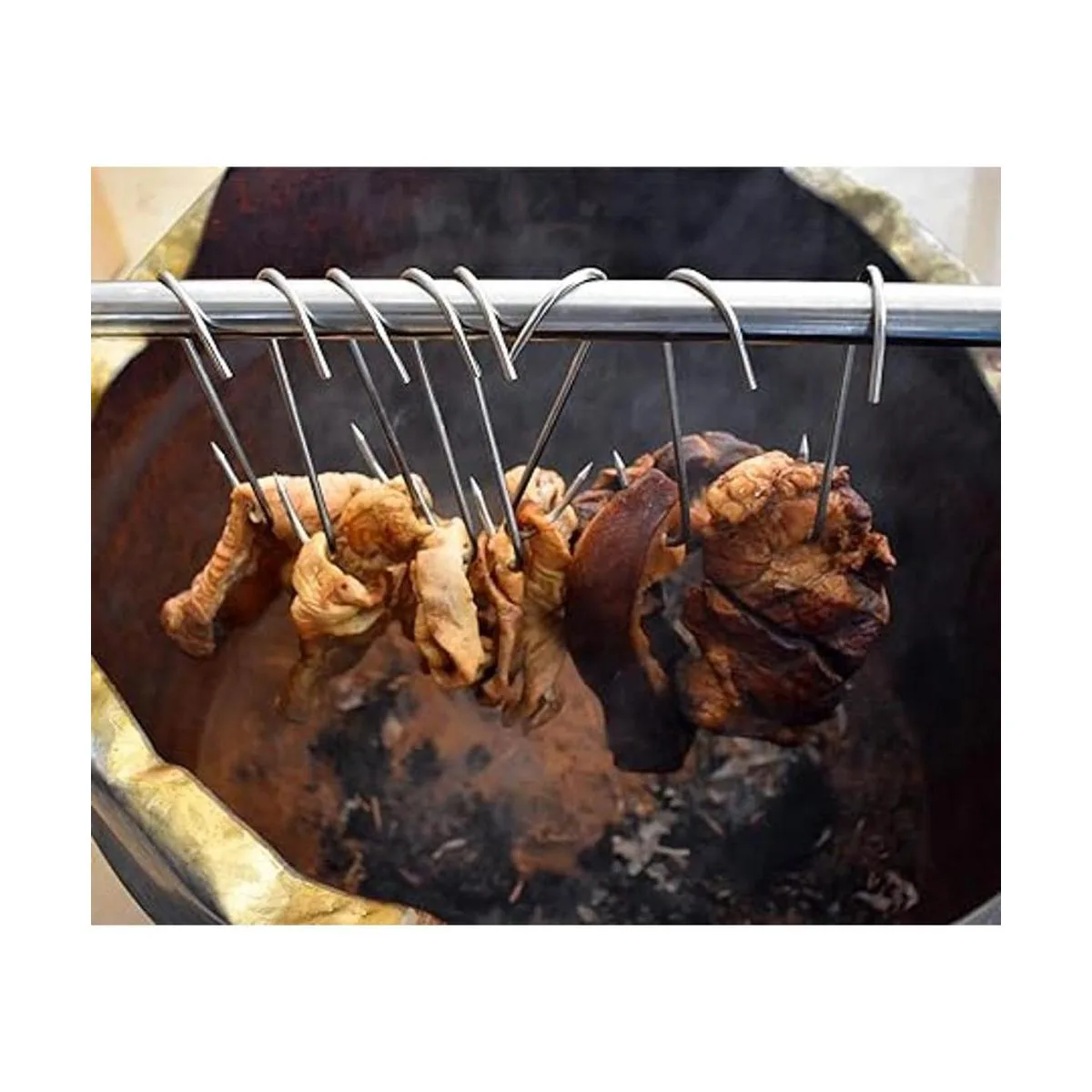 Alele 20 ganchos para carne ganchos de carnicero de acero_3