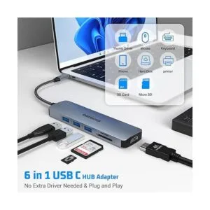 Hub USB C para MacBook ProAir adaptador USB C_2