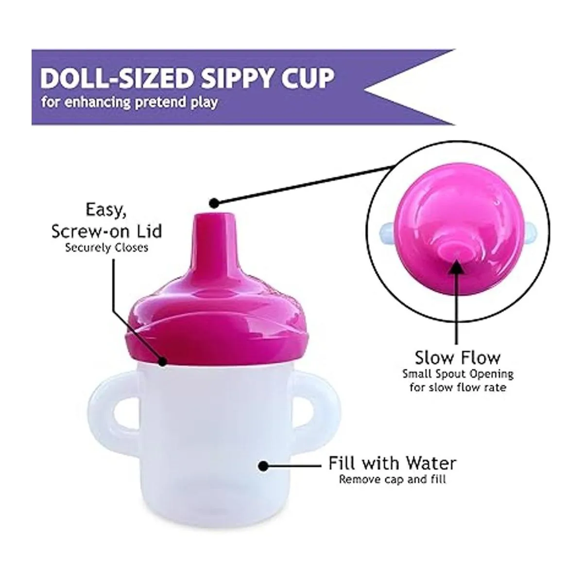 Doll Buddies Taza para beber de muñeca para muñecas Baby_2