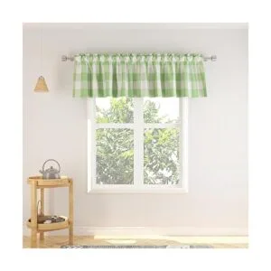 Paquete de 2 cenefas a cuadros de búfalo para ventanas_6