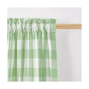 Paquete de 2 cenefas a cuadros de búfalo para ventanas_2