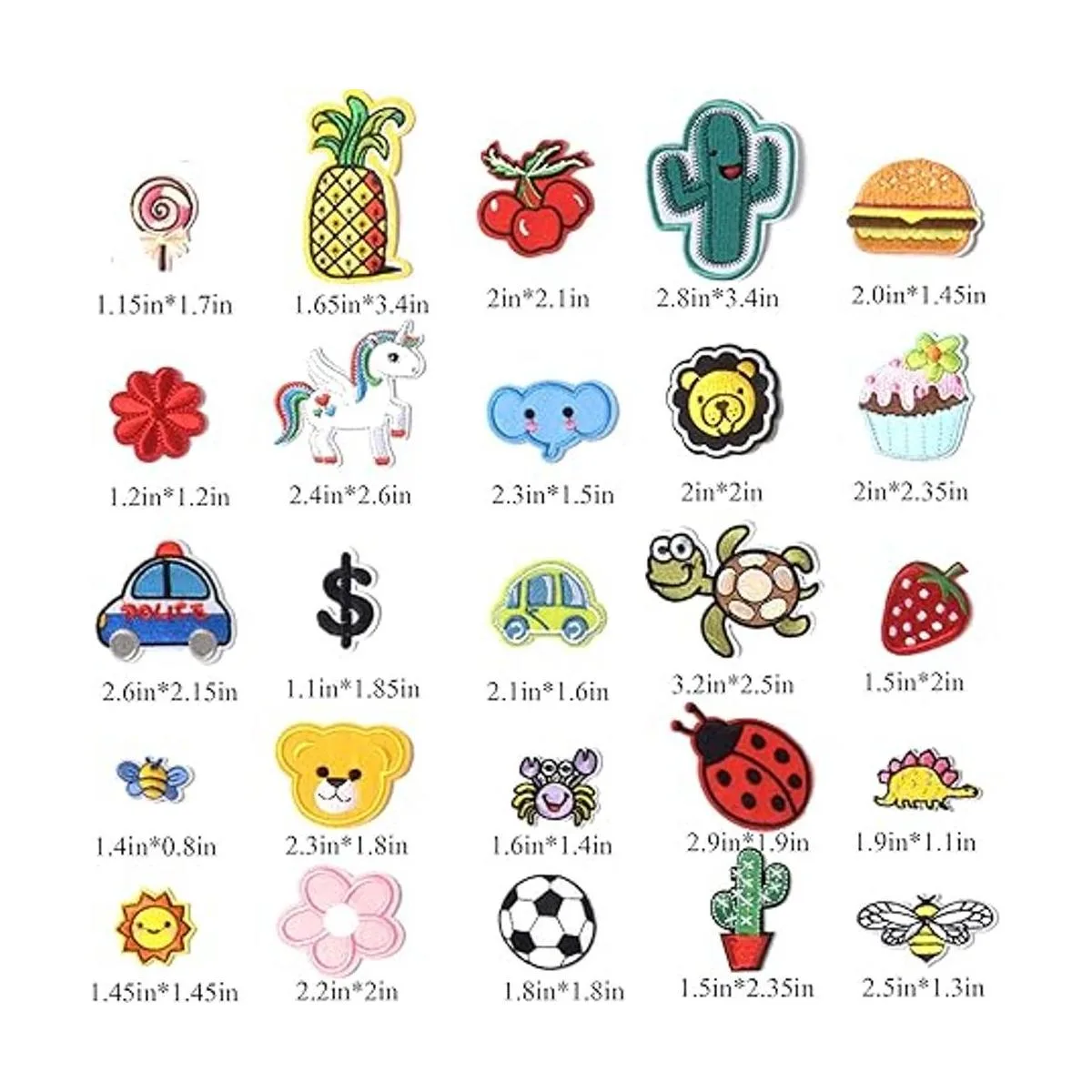 J.CARP 80 parches al azar surtidos para planchar bonitos_2