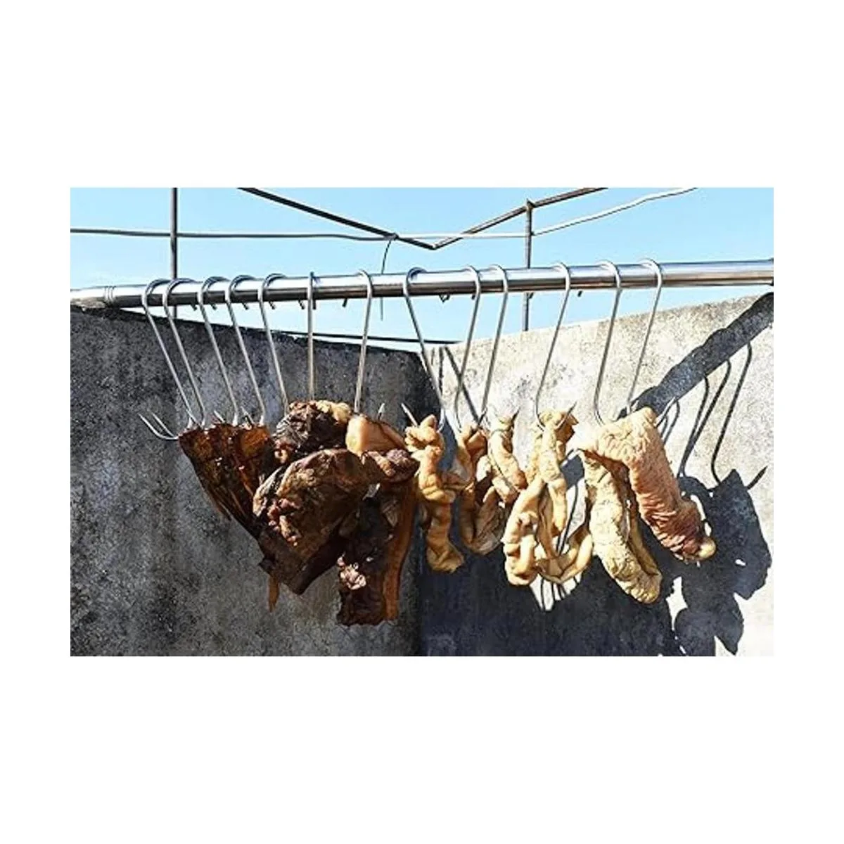 Alele 20 ganchos para carne ganchos de carnicero de acero_6