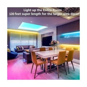 Tenmiro Tira de luces LED de 130 pies 2 rollos de 65_6