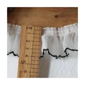 Kuasting Tela de encaje plisada con volantes de 6 yardas_2