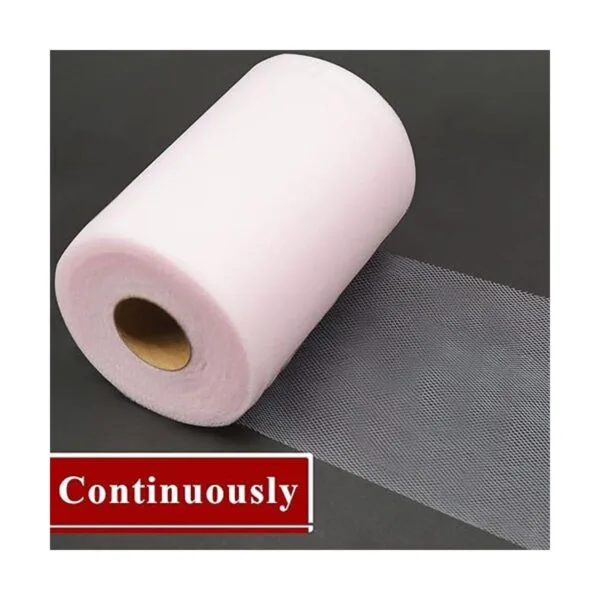 Rollos de tela de tul rosa claro de 6 pulgadas por 200_3