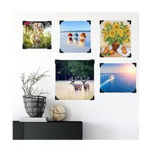 1200 esquinas de fotos esquinas autoadhesivas negras para_7