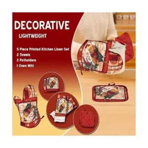 Set de 5 piezas de toallas para cocina para agarrar ollas_2