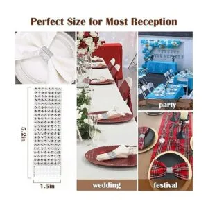 Eakor Mirilor 150 servilleteros brillantes hebillas para_3