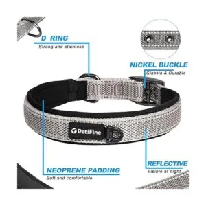 PetiFine Collar de perro resistente ajustable de neopreno_3
