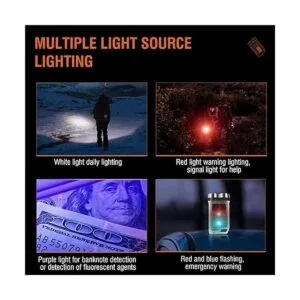 Mini linterna llavero EDC de 900 lúmenes altos bolsillo_6