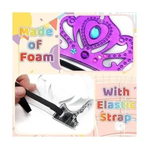 Benvo 12 tiaras de espuma y coronas con calcomanías de_4